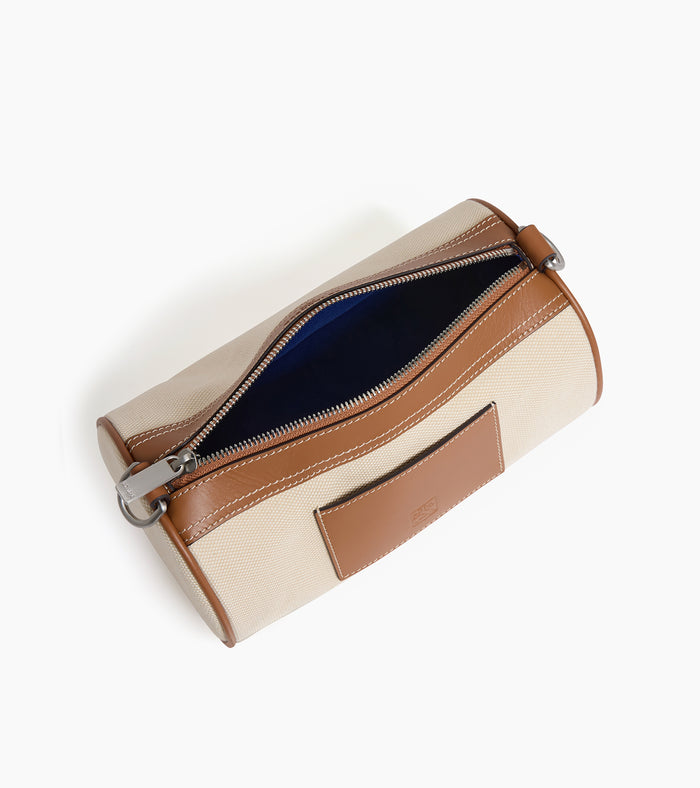 Le Tanneur Mini Sac Bandoulière En Toile Coton Et Cuir Lisse Semi-végétal