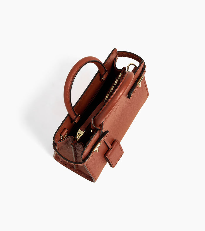 Le Tanneur Petit Sac à Main En Cuir Grainé Et Lisse