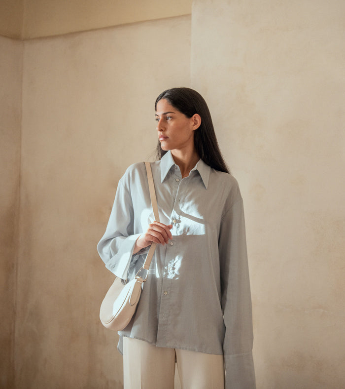 Le Tanneur Petit Sac Bandoulière En Cuir De Taurillon Grainé