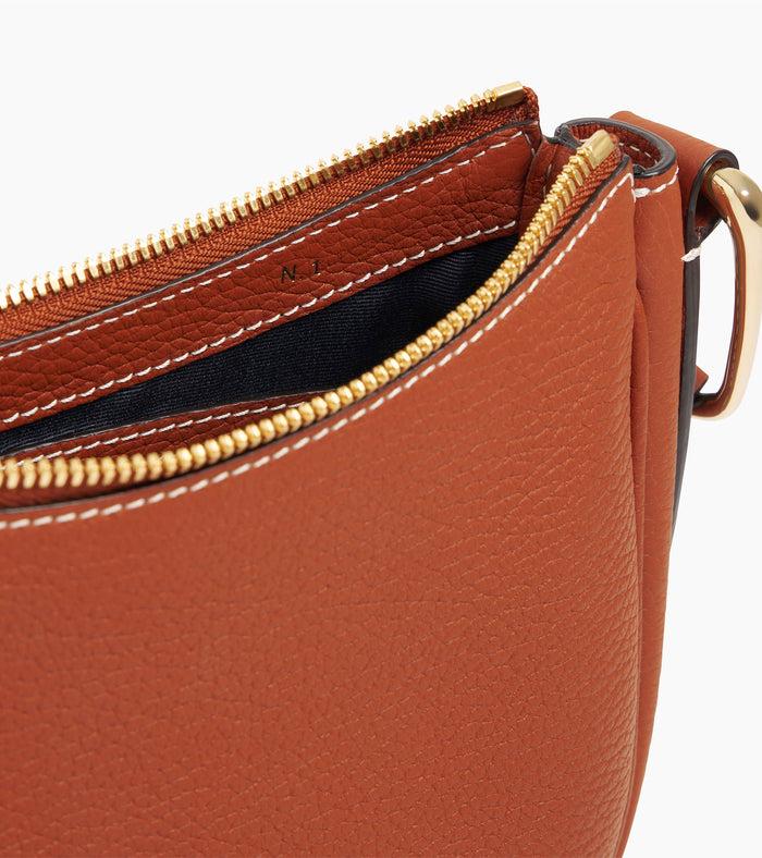 Le Tanneur Petit Sac Bandoulière En Cuir De Taurillon Grainé