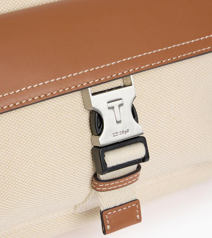 Le Tanneur Petit Sac Bandoulière En Toile Coton Et Cuir Lisse Semi-végétal