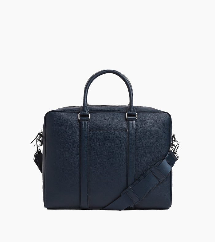 le tanneur porte documents 17" en cuir grainé moyen modèle