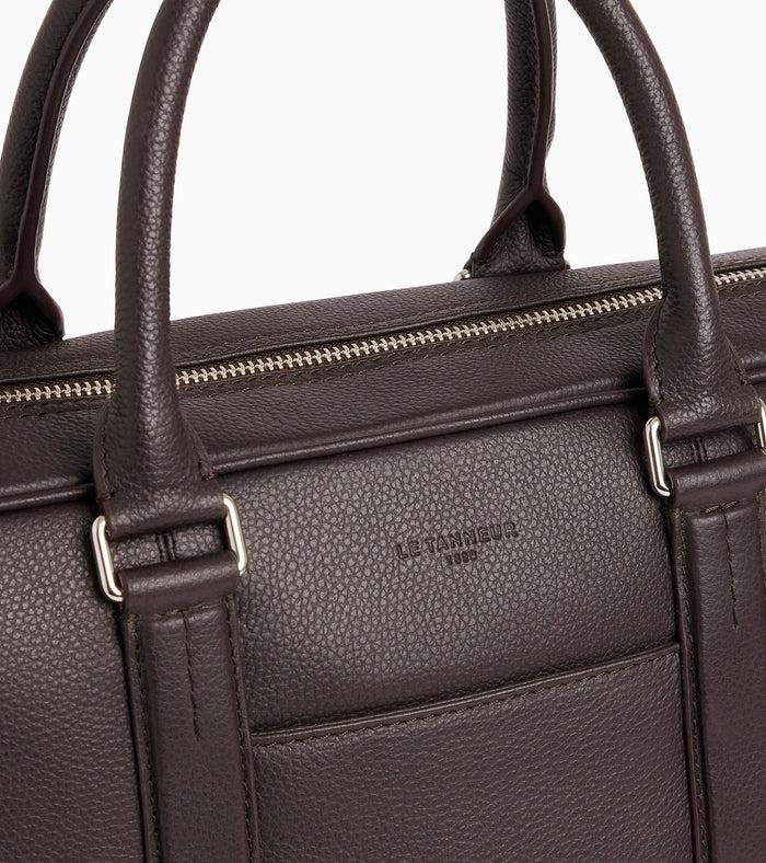 Le Tanneur Porte Documents 17" En Cuir Grainé Moyen Modèle