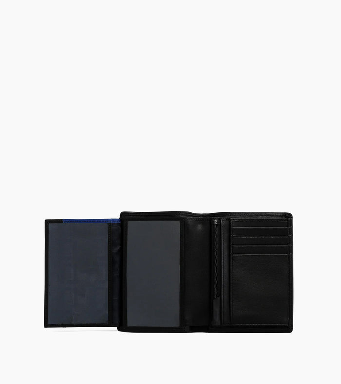 Le Tanneur Portefeuille Vertical Moyen Modèle Zippé 2 Volets En Cuir Lisse
