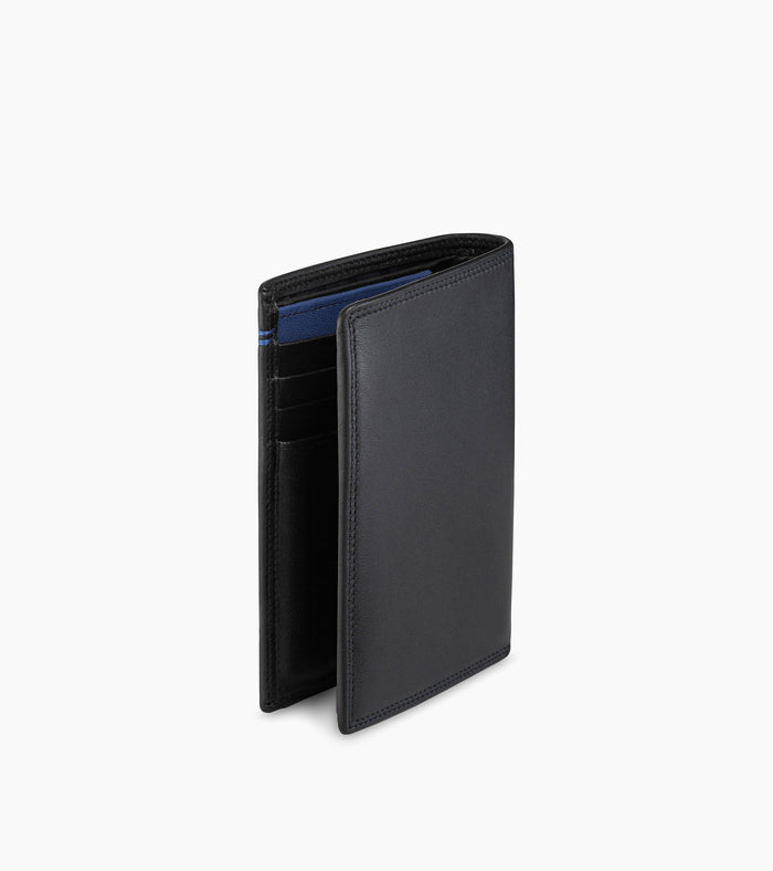 Le Tanneur Portefeuille Vertical Moyen Modèle Zippé 2 Volets En Cuir Lisse