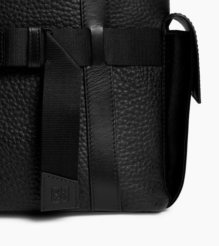 Le Tanneur Sac à Dos à Rabat En Cuir Grain Buffle Et Cuir Lisse
