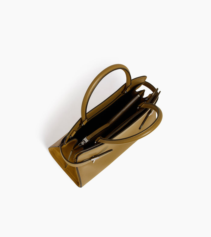 Le Tanneur Sac à Main Moyen Modèle En Cuir Lisse Et Nubuck