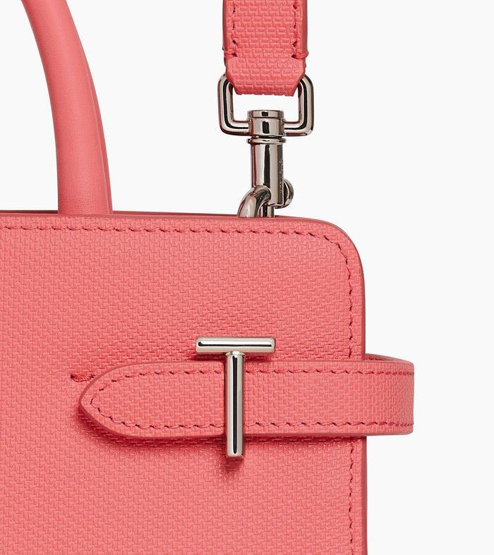 Le Tanneur Sac à Main Moyen Modèle En Cuir Signature T