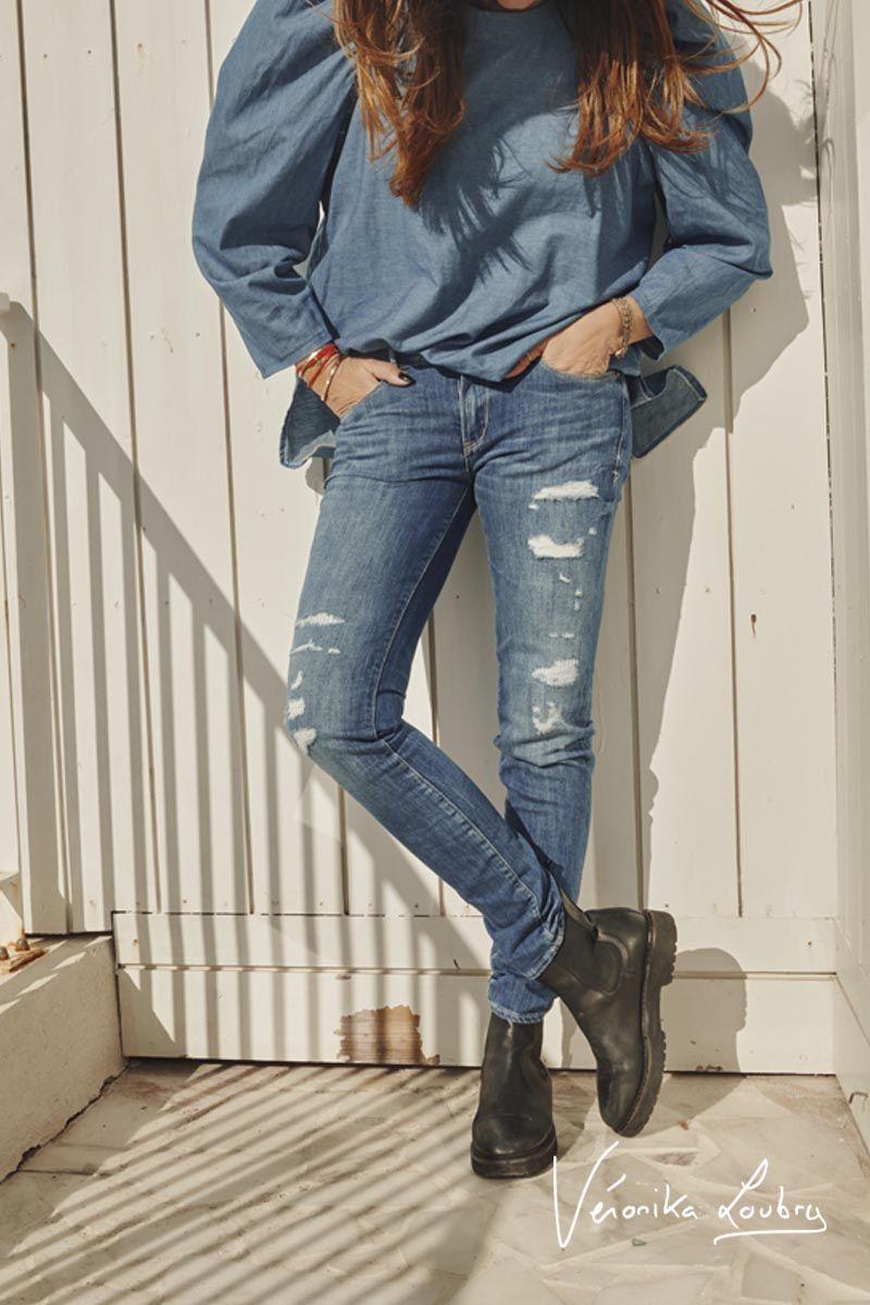 Le Temps Des Cerises 300/16 Slim By Véronika Loubry Jeans Bleu N°3