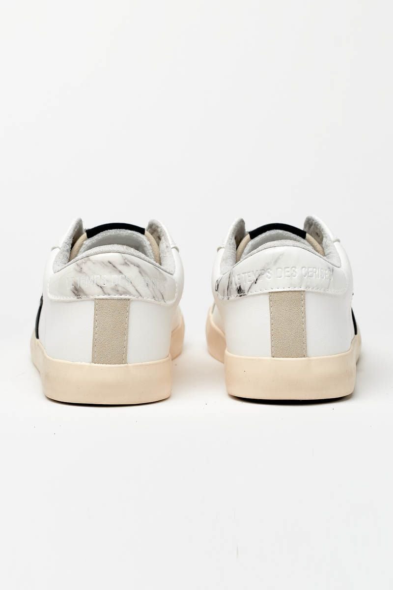 Le Temps Des Cerises Baskets Soho Blanches Avec éclair Noir