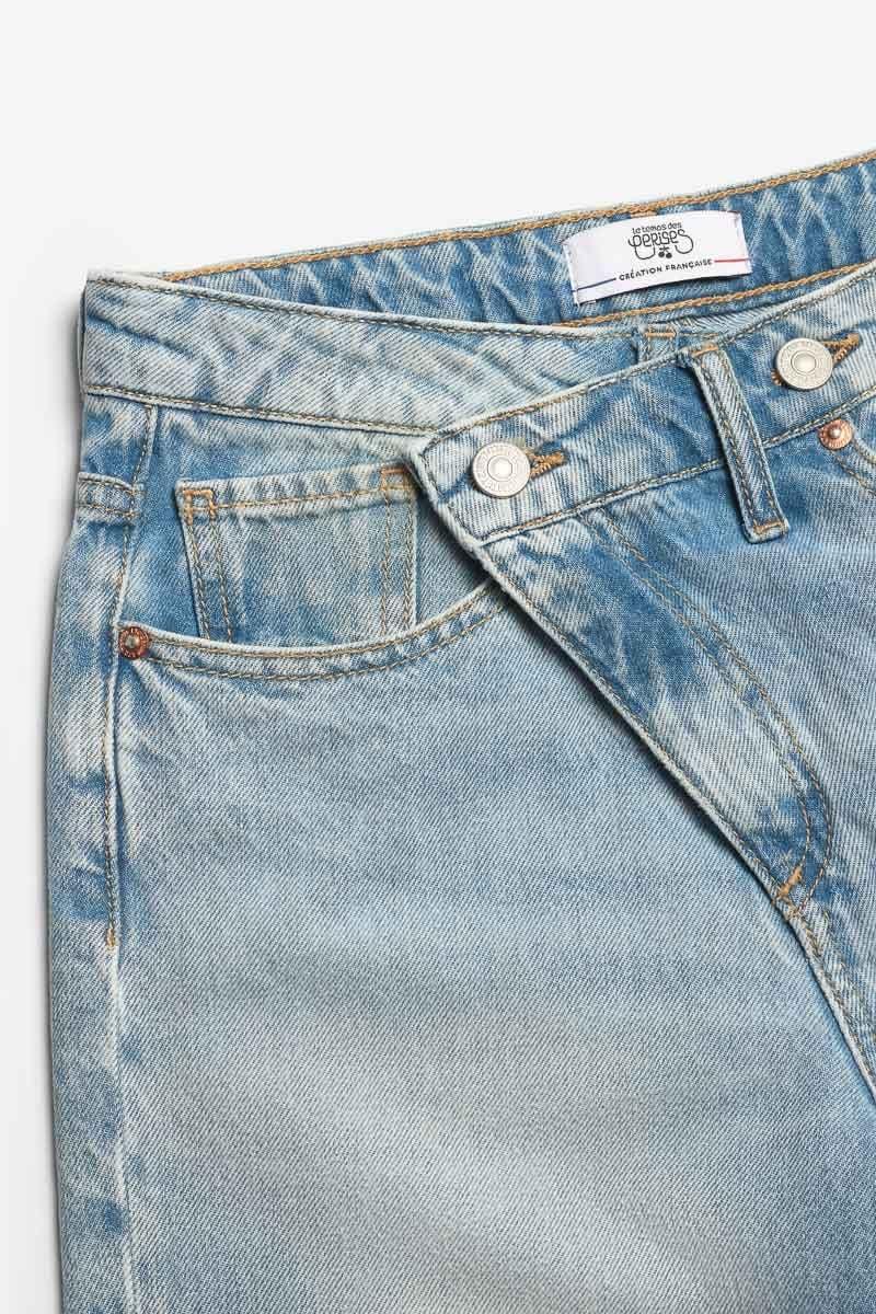 Le Temps Des Cerises Bermuda Casa En Jeans Bleu Délavé