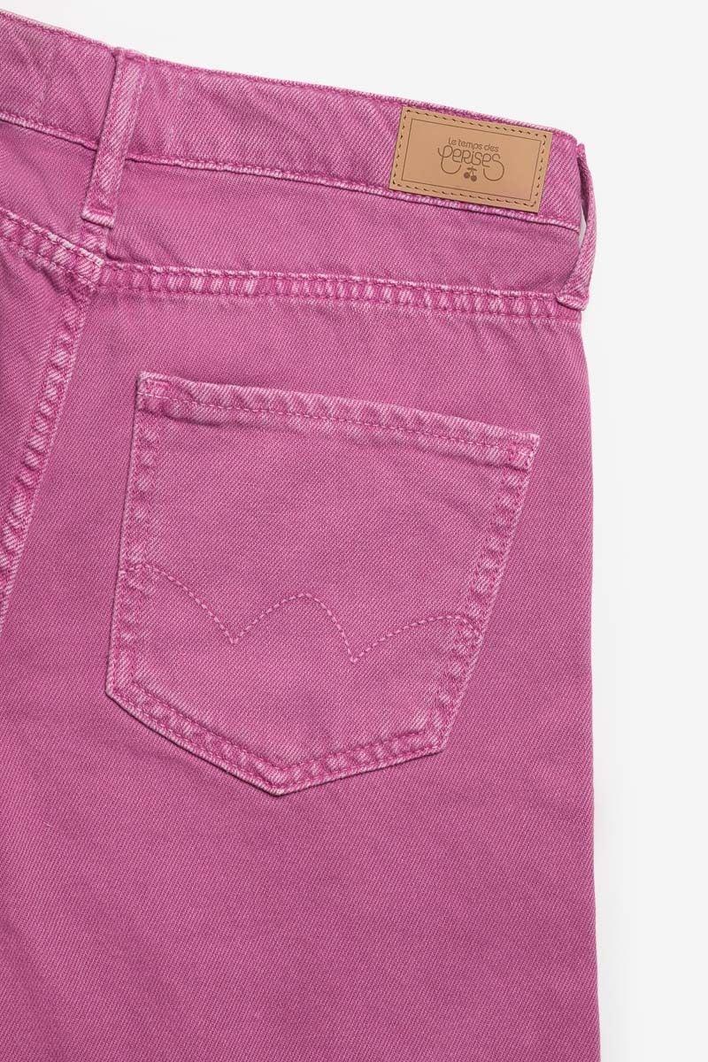 Le Temps Des Cerises Bermuda Casa En Jeans Violet Rose