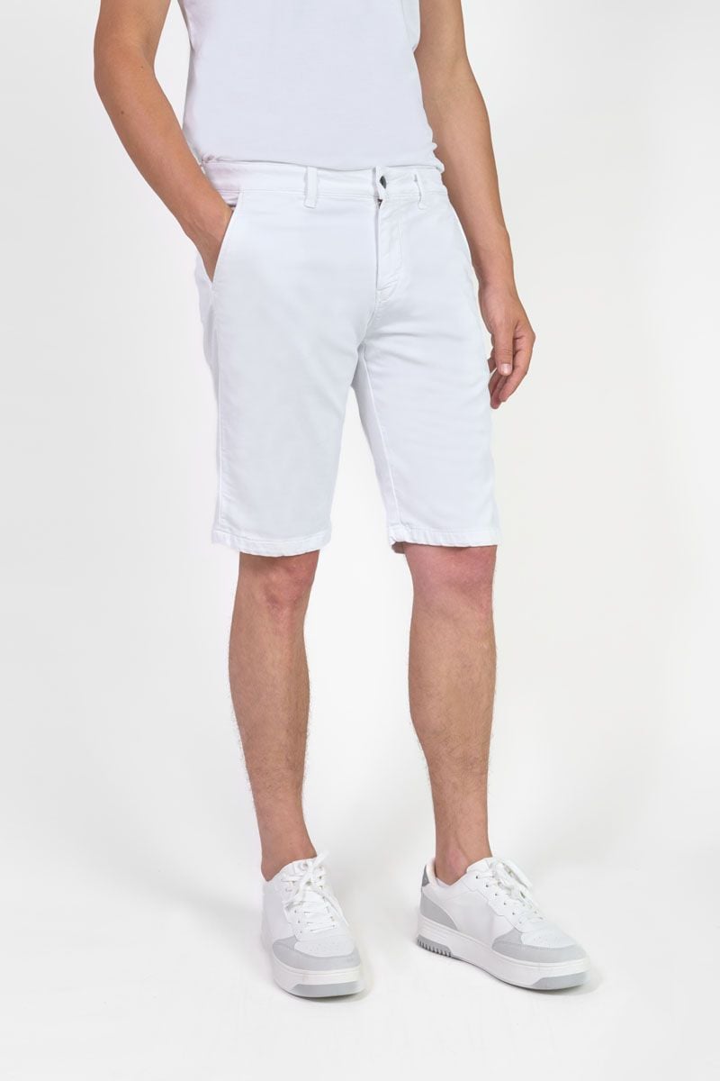 le temps des cerises Bermuda chino Jogg Swoop blanc