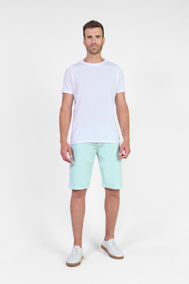 Le Temps Des Cerises Bermuda Chino Jogg Swoop Bleu Turquoise