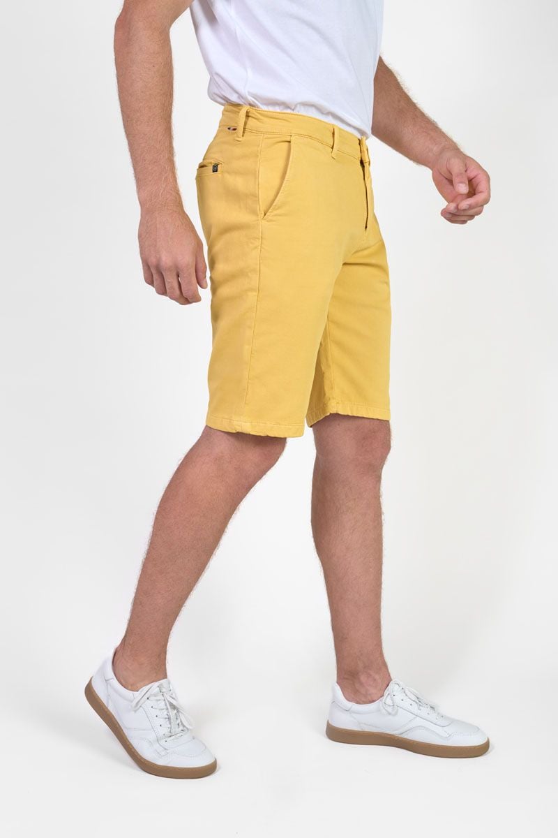 Le Temps Des Cerises Bermuda Chino Jogg Swoop Jaune