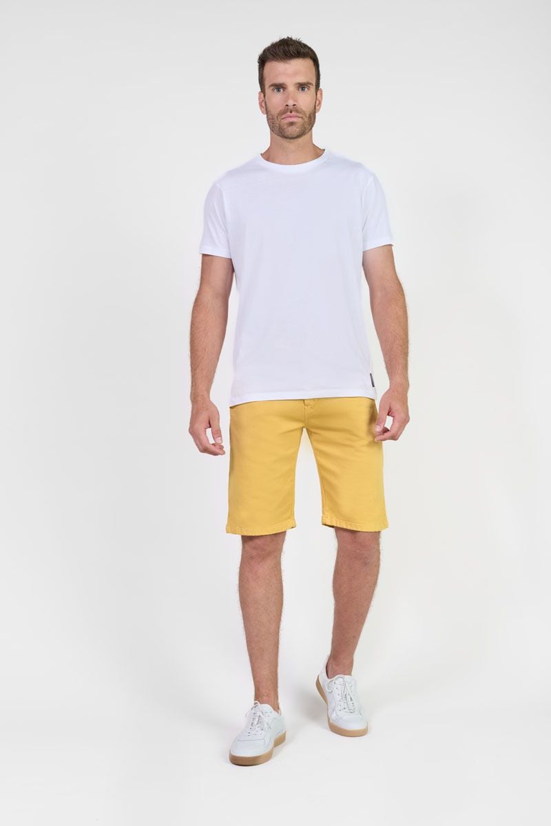 le temps des cerises Bermuda chino Jogg Swoop jaune