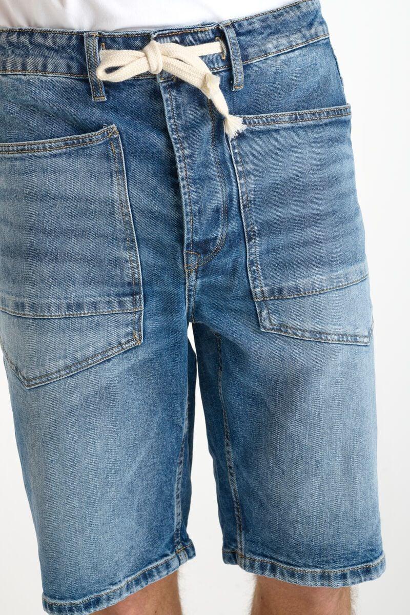 Le Temps Des Cerises Bermuda Hobi En Jeans Bleu Délavé