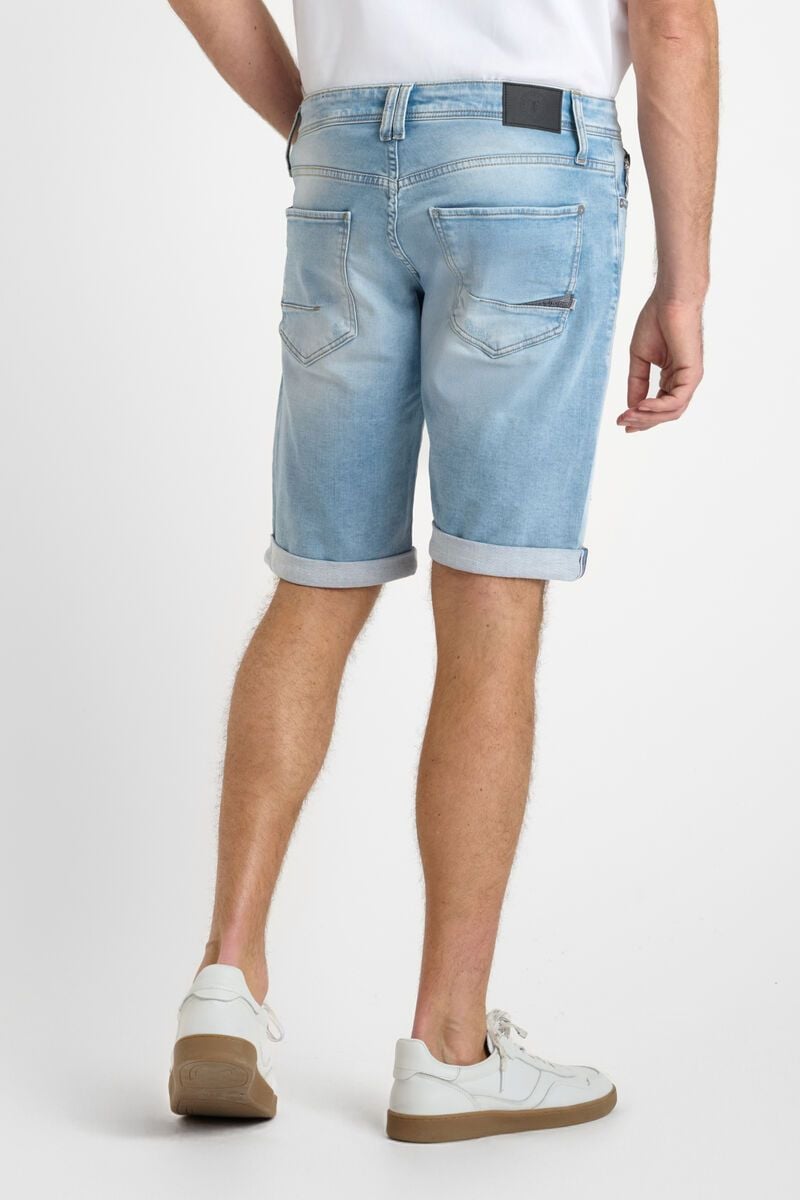 Le Temps Des Cerises Bermuda Jogg Oc Bleu Délavé Destroy