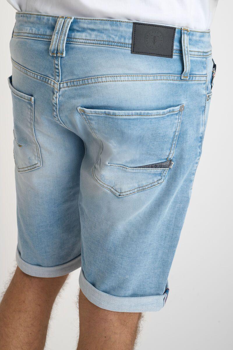 Le Temps Des Cerises Bermuda Jogg Oc Bleu Délavé Destroy