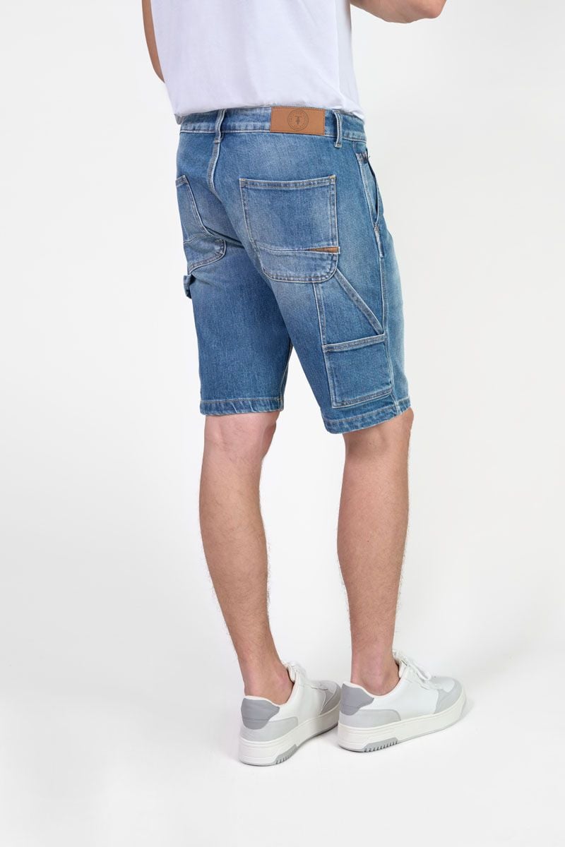 Le Temps Des Cerises Bermuda Kurel En Jeans Bleu Délavé