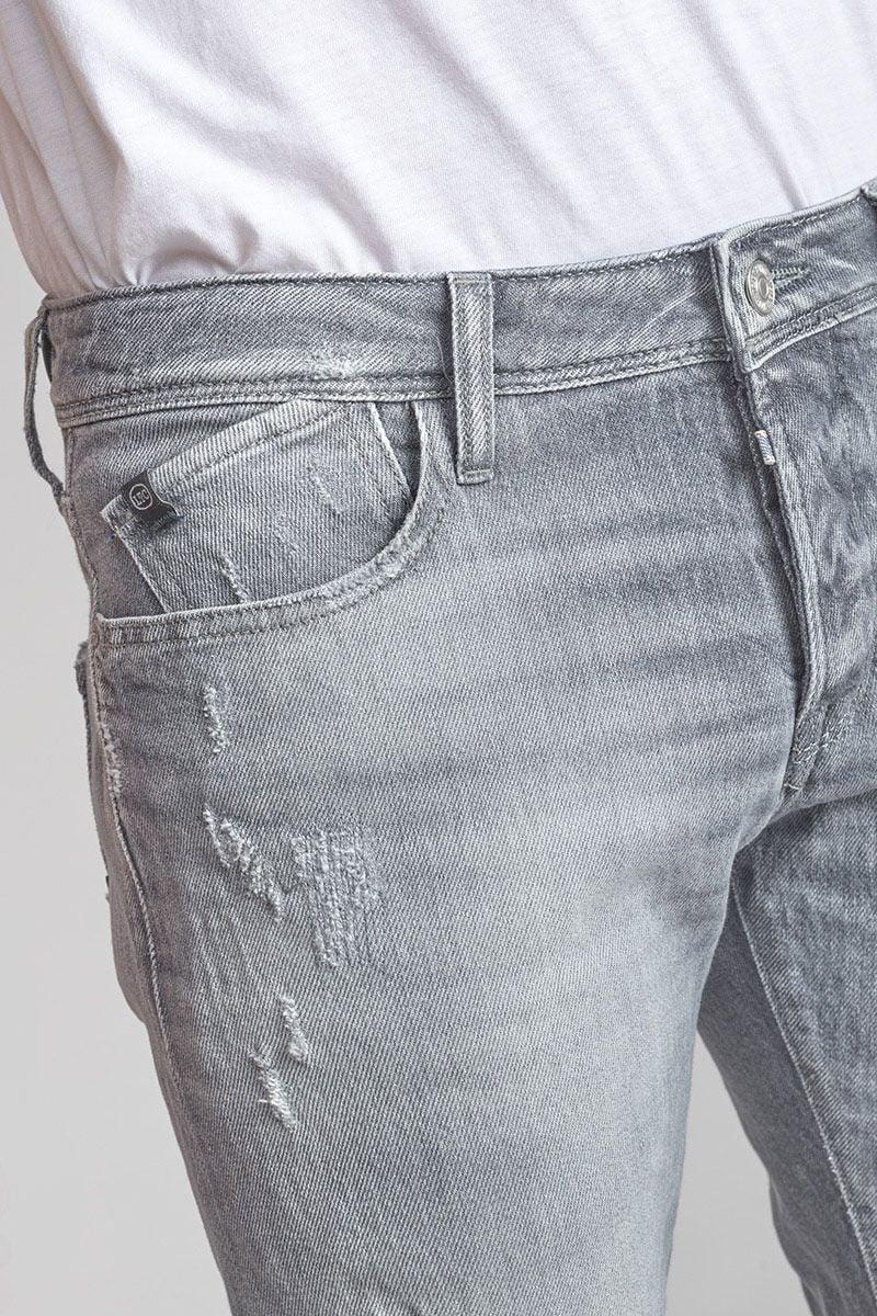 Le Temps Des Cerises Bermuda Landres En Jeans Gris Destroy