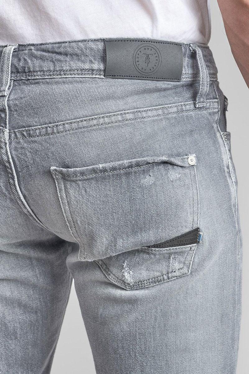 Le Temps Des Cerises Bermuda Landres En Jeans Gris Destroy