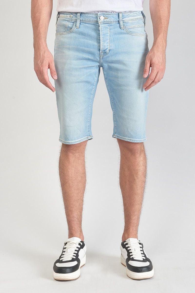 le temps des cerises Bermuda Laredo en jeans bleu clair délavé