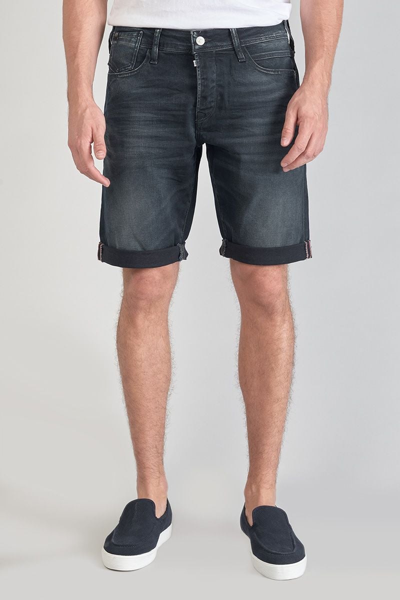 le temps des cerises Bermuda Laredo en jeans bleu noir