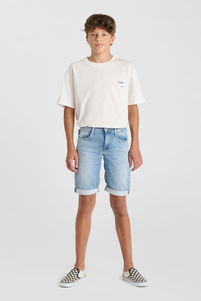 Le Temps Des Cerises Bermuda Loc En Jeans Bleu Délavé