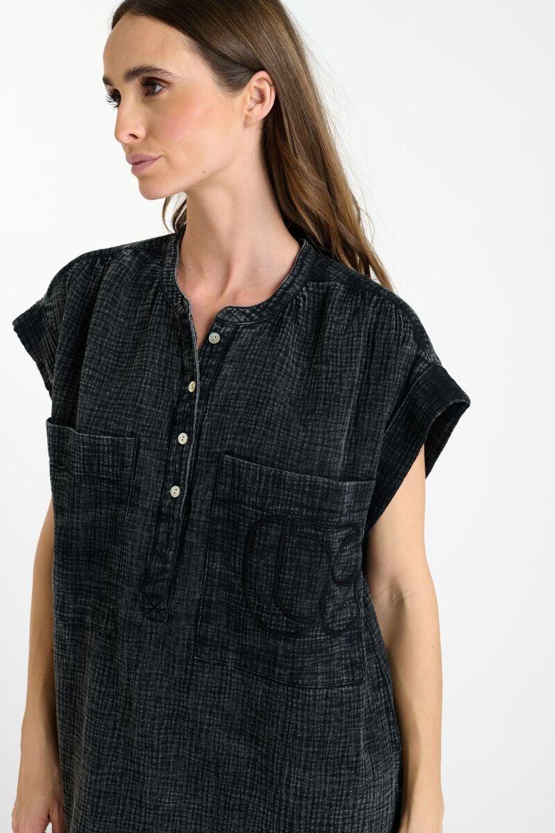 Le Temps Des Cerises Blouse Claudie Noire En Gaze De Coton