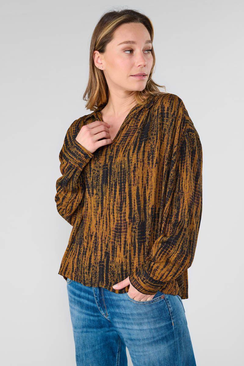 le temps des cerises Blouse Fitz à motif tie and dye