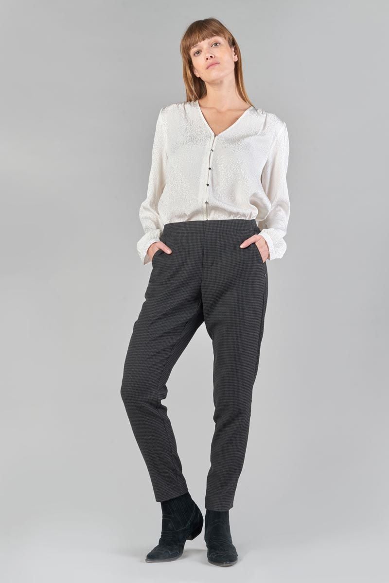 Le Temps Des Cerises Blouse Frano En Jacquard Crème