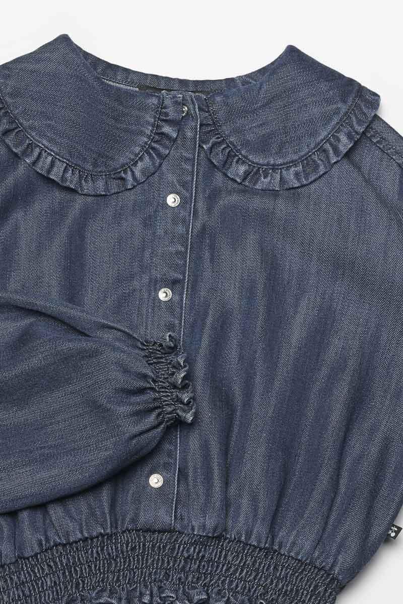 Le Temps Des Cerises Blouse Macchigi En Tencel Bleu