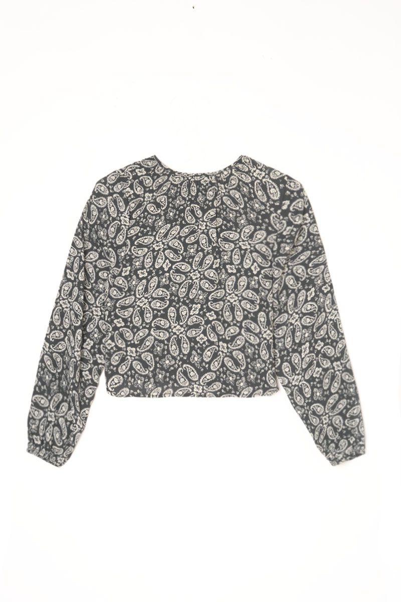 le temps des cerises Blouse Pepetgi à motif cachemire