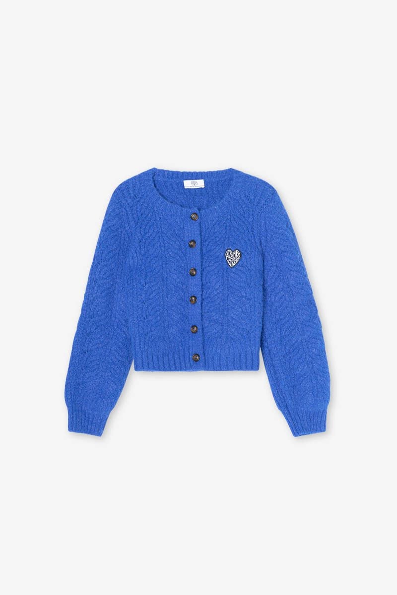 Le Temps Des Cerises Cardigan Melagi Bleu électrique