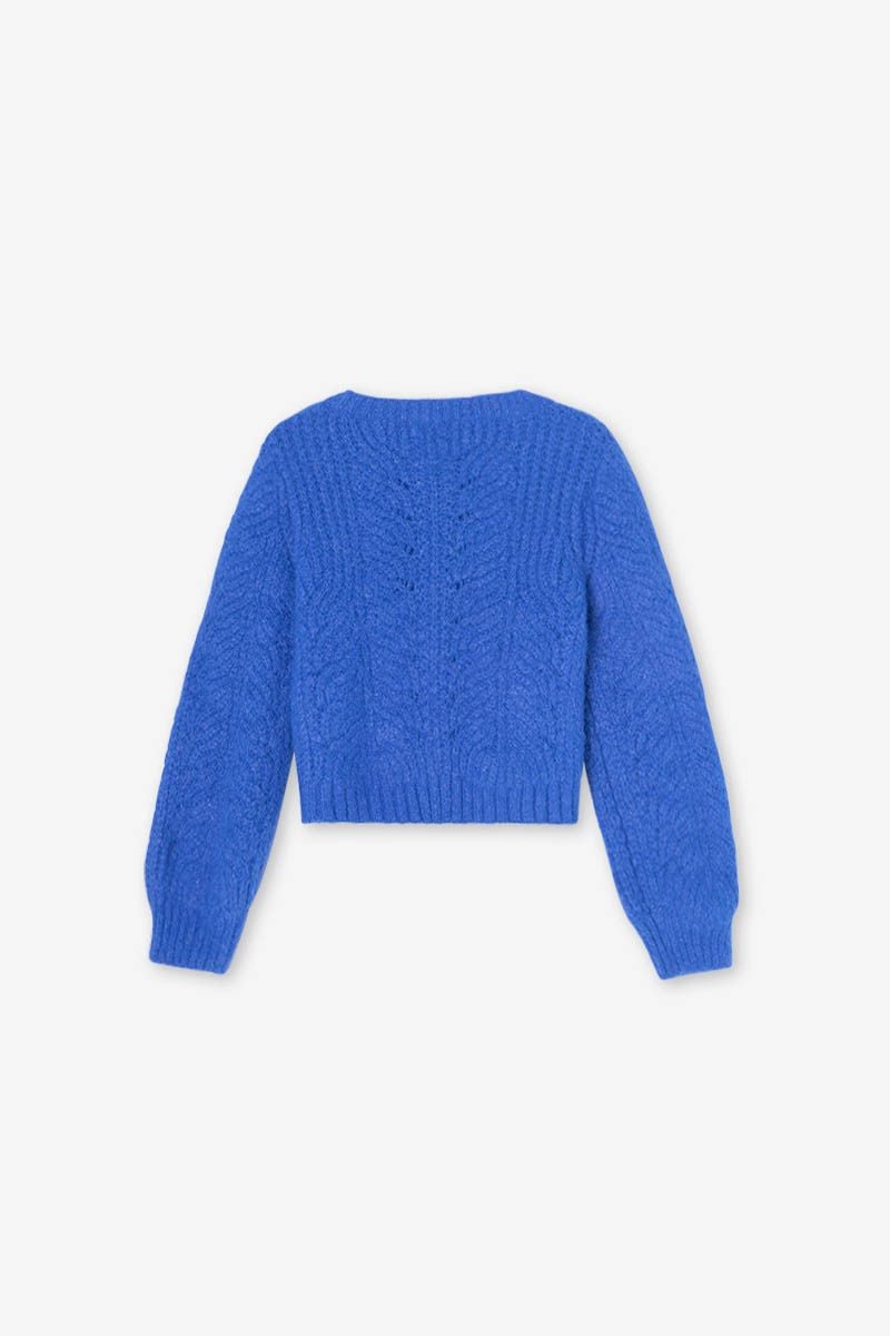 Le Temps Des Cerises Cardigan Melagi Bleu électrique