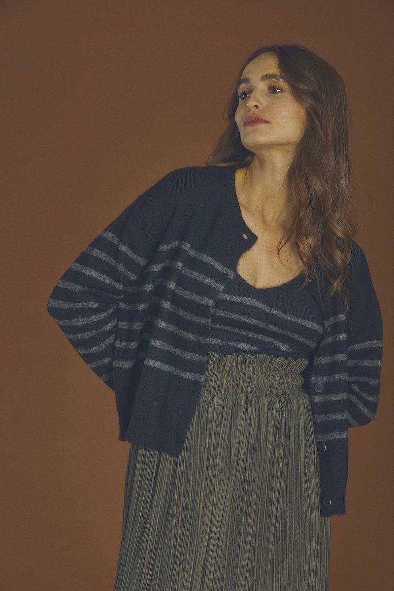 le temps des cerises Cardigan Morka en laine mélangée