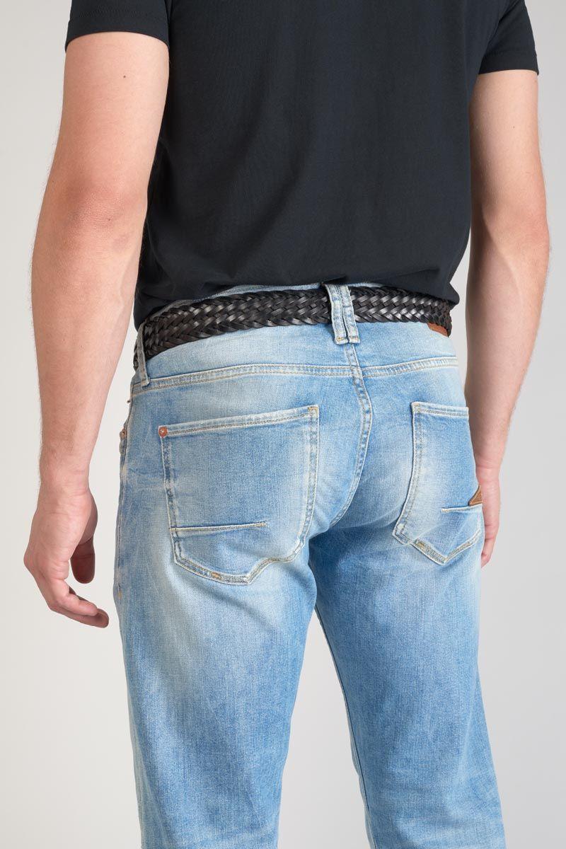 Le Temps Des Cerises Ceinture Brazol En Cuir Noir Tressé