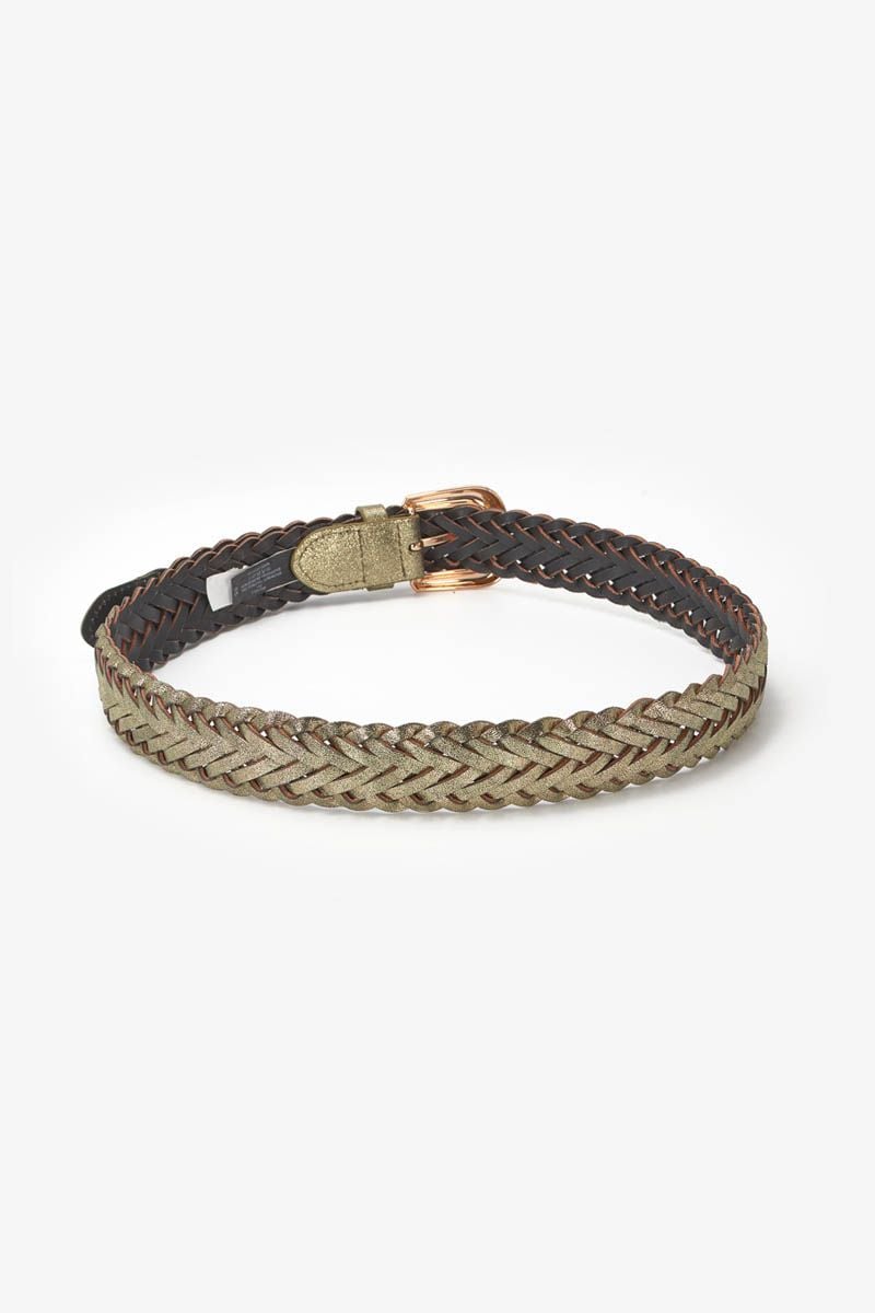 Le Temps Des Cerises Ceinture Brunell Tressée Dorée
