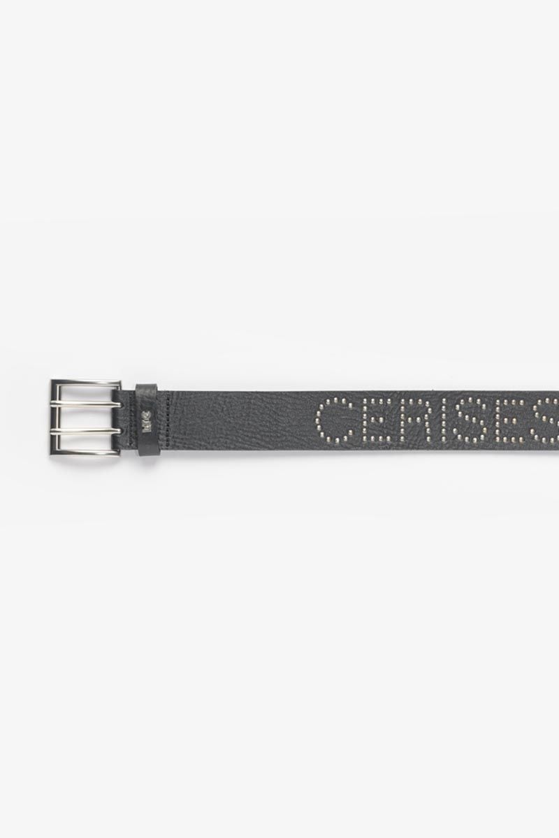 Le Temps Des Cerises Ceinture Clouty En Cuir Noir Clouté