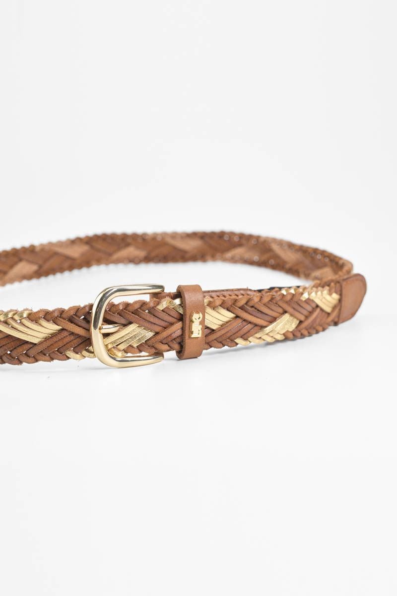 Le Temps Des Cerises Ceinture Jakarta En Cuir Marron