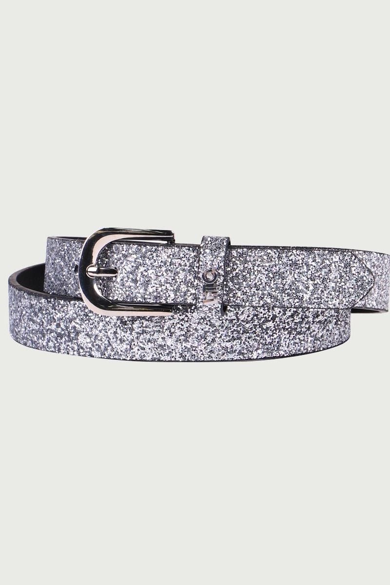 Le Temps Des Cerises Ceinture Pailla à Paillettes Argentées