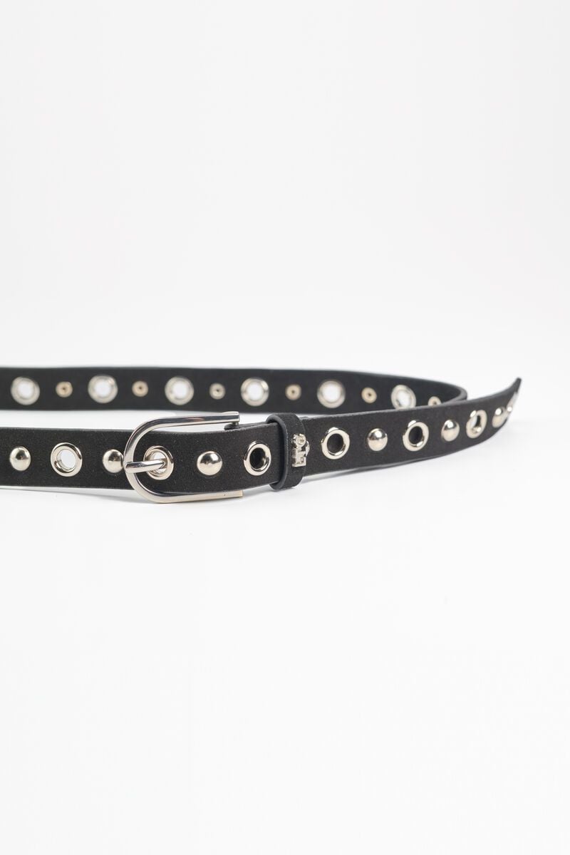 Le Temps Des Cerises Ceinture Study En Cuir Velours Noire