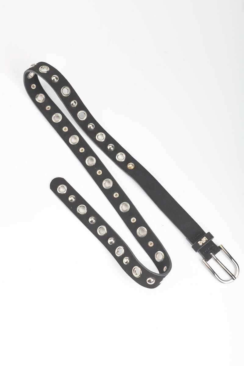 Le Temps Des Cerises Ceinture Study En Cuir Velours Noire