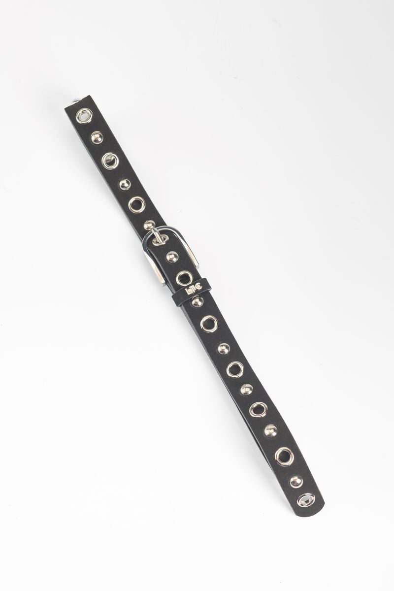 Le Temps Des Cerises Ceinture Study En Cuir Velours Noire