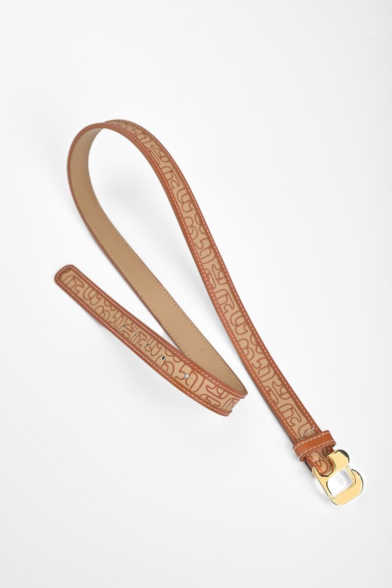 Le Temps Des Cerises Ceinture Yolipi En Cuir Marron