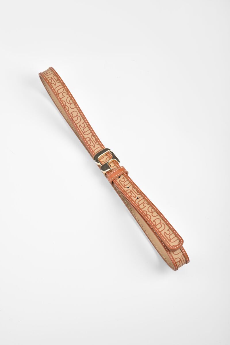 Le Temps Des Cerises Ceinture Yolipi En Cuir Marron