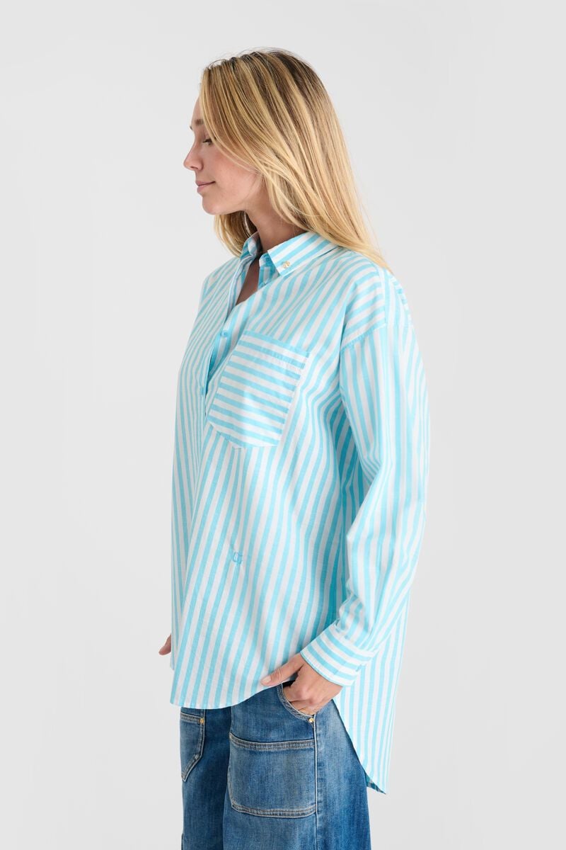 Le Temps Des Cerises Chemise Ariana à Rayures Bleues