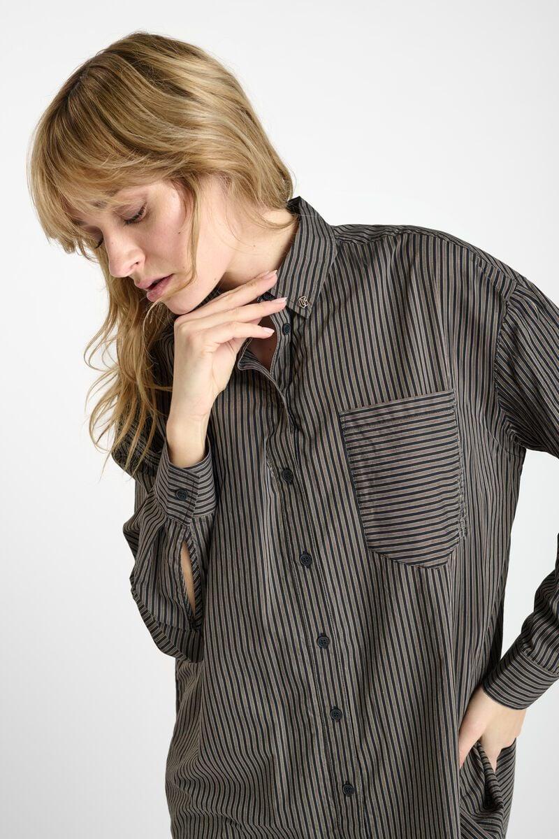 Le Temps Des Cerises Chemise Ariana à Rayures Noires