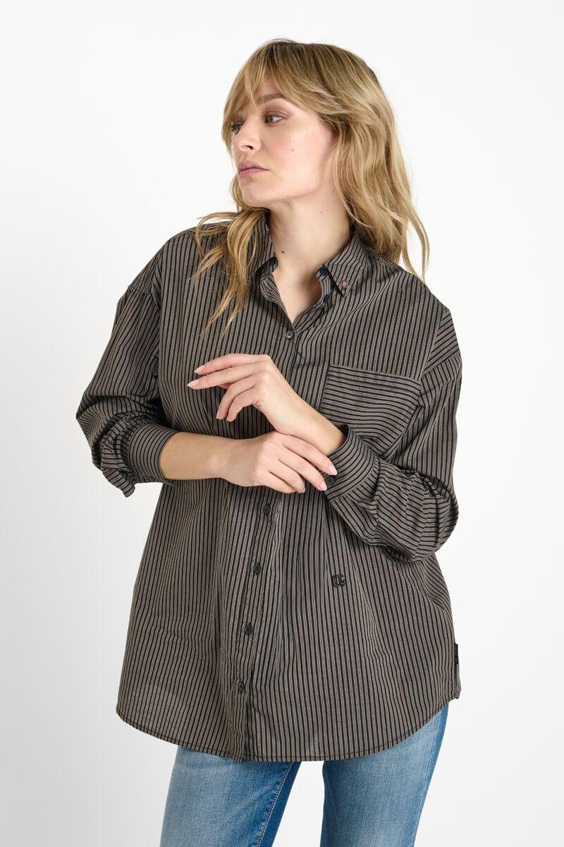 le temps des cerises Chemise Ariana à rayures noires